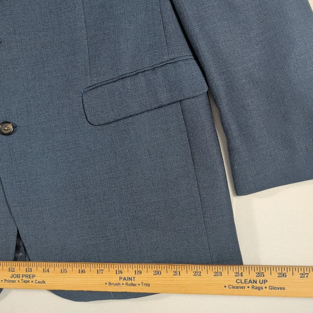 Lauren Ralph Lauren Blazer Mens 44L Blue Two Button Textured Sport Coat 44 Long